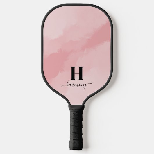 Raquette De Pickleball Monogramme initial rose (Verso)