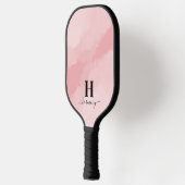 Raquette De Pickleball Monogramme initial rose (Gauche)
