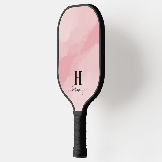 Raquette De Pickleball Monogramme initial rose (Gauche)