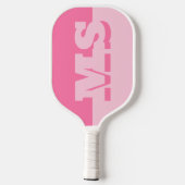 Raquette De Pickleball Monogramme initial rose moderne (Verso)