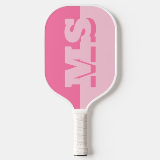 Raquette De Pickleball Monogramme initial rose moderne (Recto)