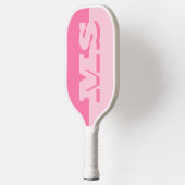 Raquette De Pickleball Monogramme initial rose moderne (Gauche)