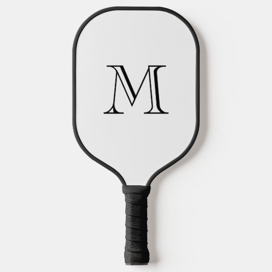 Raquette De Pickleball Monogramme Initial Simple Gras (Recto)