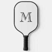 Raquette De Pickleball Monogramme Initial Simple Gras (Verso)