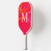 Raquette De Pickleball Monogramme initiale coloré moderne (Gauche)