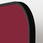 Raquette De Pickleball Monogramme initiale rouge et noir moderne (Détail gauche)