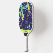 Raquette De Pickleball Monogramme initiales éclaboussures de peinture Gru (Gauche)