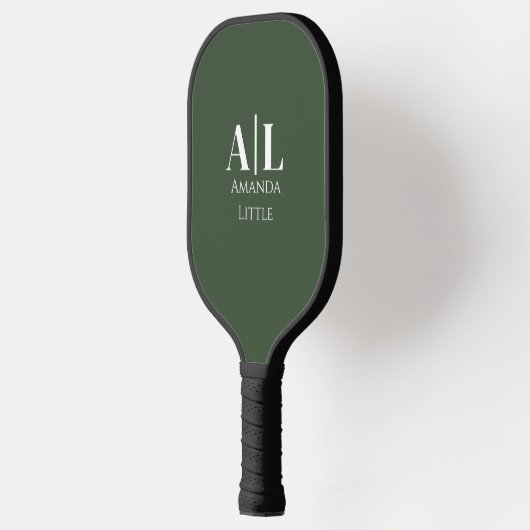 Raquette De Pickleball Monogramme Initiales Personnalisées Pickleball Pad (Gauche)