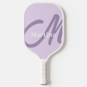 Raquette De Pickleball Monogramme Lilac personnalisé initial (Recto)