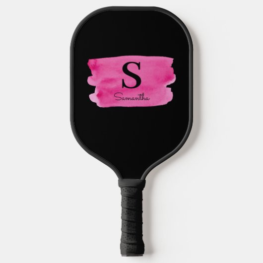Raquette De Pickleball Monogramme Magenta Brush Stroke Pickleball Paddle (Recto)