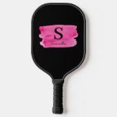 Raquette De Pickleball Monogramme Magenta Brush Stroke Pickleball Paddle (Verso)