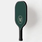 Raquette De Pickleball Monogramme Milieu de siècle Vert sauge uni (Gauche)