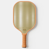 Raquette De Pickleball Monogramme minimal en or métallique (Verso)