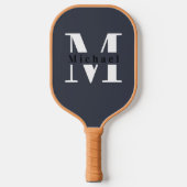 Raquette De Pickleball Monogramme minimal simple Nom monogramme + initial (Recto)