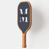 Raquette De Pickleball Monogramme minimal simple Nom monogramme + initial (Gauche)