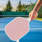 Raquette De Pickleball Monogramme minimaliste rose élégant