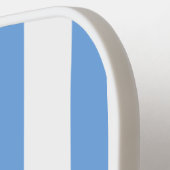 Raquette De Pickleball Monogramme moderne Bleu clair rayures Girls (Détail gauche)