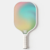 Raquette De Pickleball Monogramme moderne coloré (Recto)