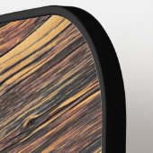 Raquette De Pickleball Monogramme moderne en bois rustique (Détail gauche)