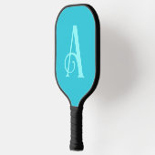 Raquette De Pickleball Monogramme Moderne Minimal Turquoise (Gauche)