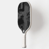 Raquette De Pickleball Monogramme moderne noir et blanc (Gauche)