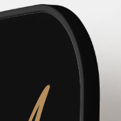 Raquette De Pickleball Monogramme moderne Nom du script Couleur personnal (Détail gauche)