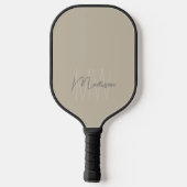Raquette De Pickleball Monogramme moderne personnalisé (Verso)