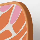 Raquette De Pickleball Monogramme moderne rose et orange (Détail gauche)