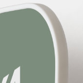 Raquette De Pickleball Monogramme moderne Sage Green Pickleball Paddle (Détail gauche)