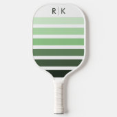 Raquette De Pickleball Monogramme moderne Sage monochromatique Grandes ve (Recto)