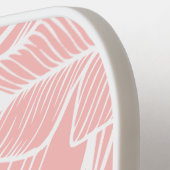 Raquette De Pickleball Monogramme moderne Trendy Pink (Détail gauche)