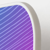 Raquette De Pickleball Monogramme moderne vibrant rose bleu dégradé (Détail gauche)