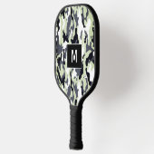 Raquette De Pickleball Monogramme Motif de camouflage vert (Gauche)