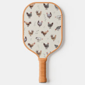 Raquette De Pickleball Monogramme Motif de poulet mou (Recto)