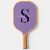 Raquette De Pickleball Monogramme mou initial + nom (Recto)