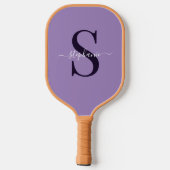 Raquette De Pickleball Monogramme mou initial + nom (Verso)