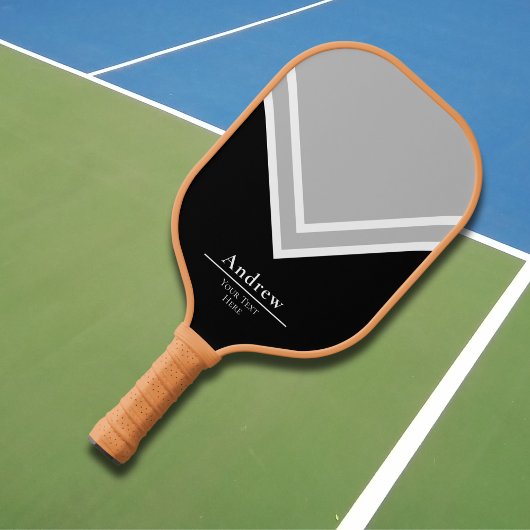 Raquette De Pickleball Monogramme noir et blanc de base