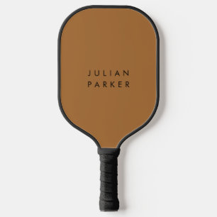 Raquette De Pickleball Monogramme noir minimaliste brun