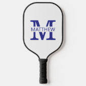 Raquette De Pickleball Monogramme Nom avec Initiale (Recto)