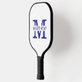 Raquette De Pickleball Monogramme Nom avec Initiale (Gauche)