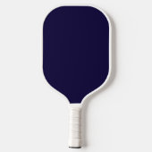 Raquette De Pickleball Monogramme Nom Moderne Bleu Nuit Blanc (Verso)
