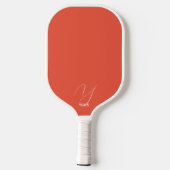 Raquette De Pickleball Monogramme Orange Clair (Verso)