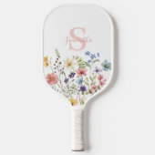 Raquette De Pickleball Monogramme Pagaie de Pickleball Botanique Floral (Recto)