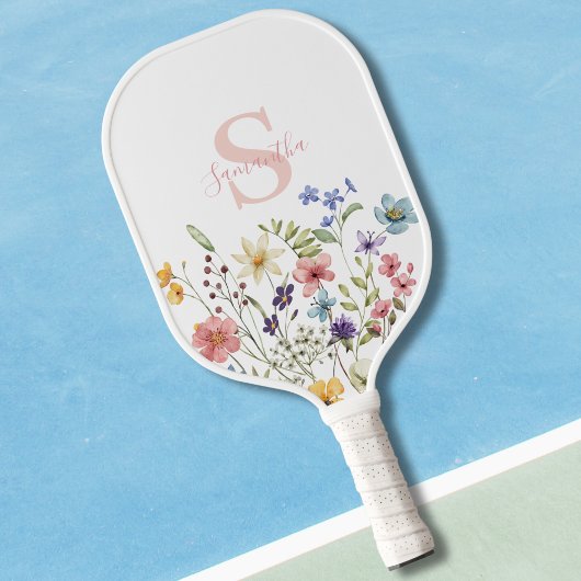 Raquette De Pickleball Monogramme Pagaie de Pickleball Botanique Floral
