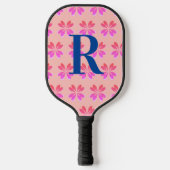 Raquette De Pickleball Monogramme Peach rose rétro (Recto)