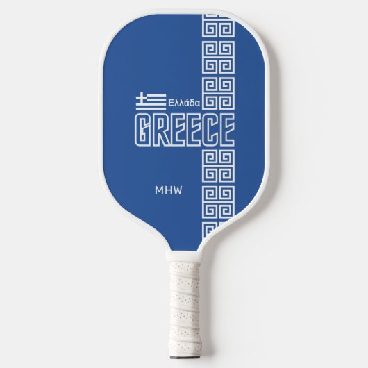 Raquette De Pickleball monogramme personnalisé en Grèce (Recto)
