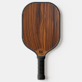Raquette De Pickleball Monogramme personnalisé en noix foncé (Recto)