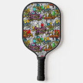 Raquette De Pickleball monogramme personnalisé Graffiti Hip hop (Verso)