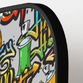 Raquette De Pickleball monogramme personnalisé Graffiti Hip hop (Détail gauche)