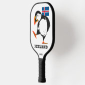 Raquette De Pickleball Monogramme personnalisé Islande (Gauche)